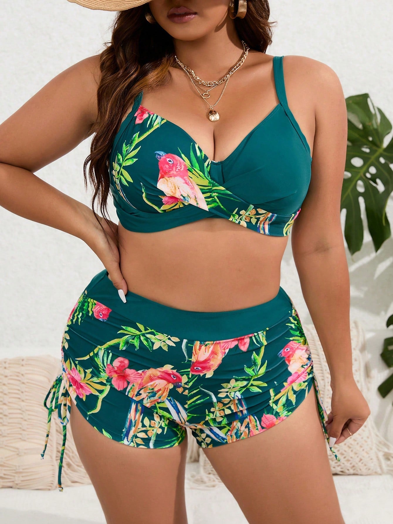 Biquíni Tropical Plus Size  - Elegância e Conforto Estampado