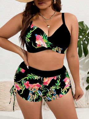 Biquíni Tropical Plus Size  - Elegância e Conforto Estampado