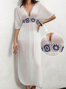 Saída de Praia Crochê com Manga Longa