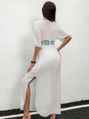 Saída de Praia Crochê com Manga Longa